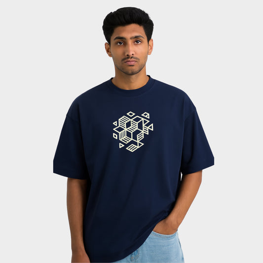 INSIGNIA Grid Tee – Navy